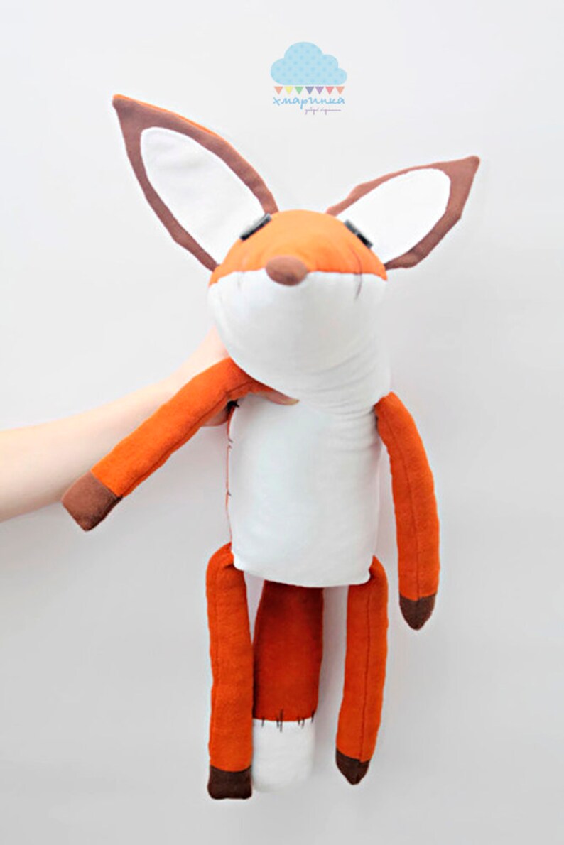 Big FOX plush 29 Fox stuffed animal Fox fleece toy Etsy