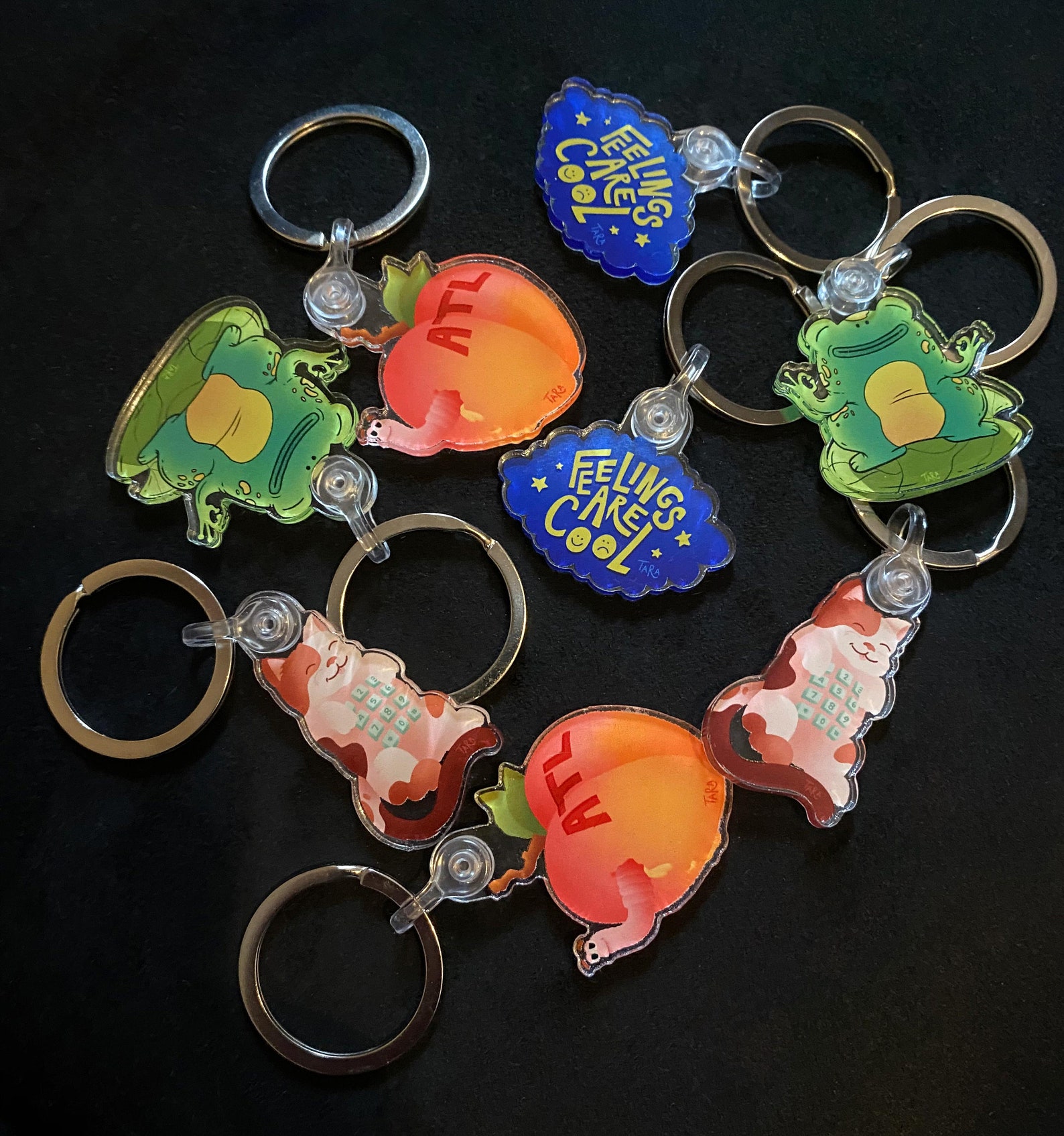 Atlanta Peach Keychain ATL Peach Keychain Atlanta Etsy