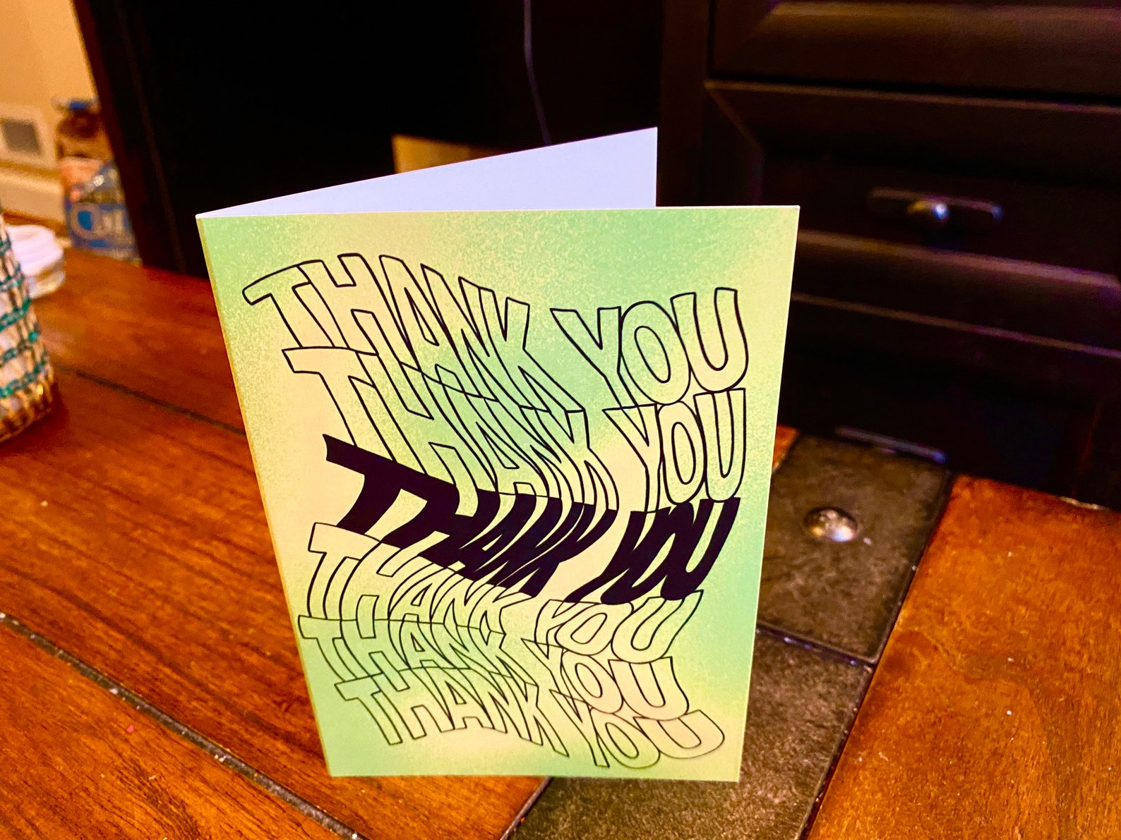 Thank You Card Aesthetic Thank You Card Plastic Bag Etsy