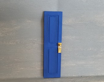 TINY Deep Blue Door, Fairy Door, Mouse Door, Borrowers