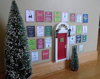 Elf Door Advent Calendar Posters: Christmas Elf Accessory (Digital File)