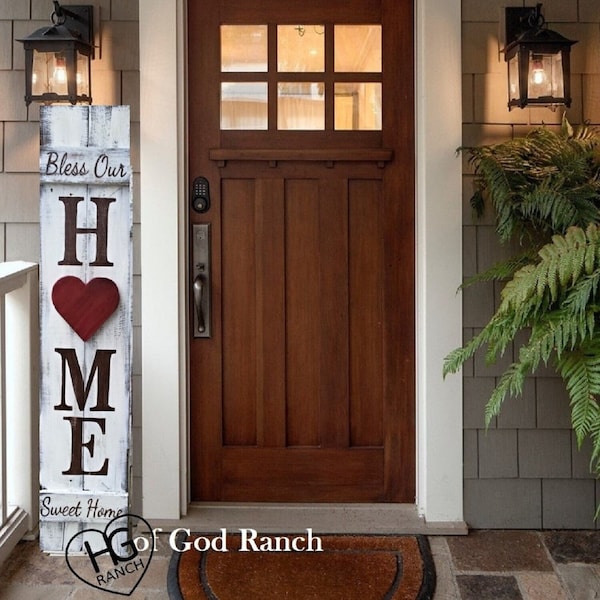 Bless Our Home Porch Sign | Blessed Sign | Farmhouse Decor | 5FT iptv