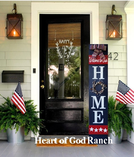 Americana Porch Sign Patriotic 4th of July Decor 5FT Iptv - Etsy