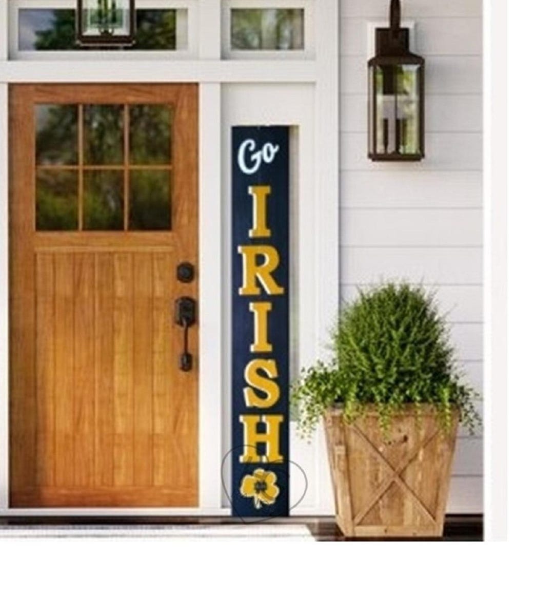 Go IRISH Porch Sign Navy Gold Football 6FT Iptv - Etsy