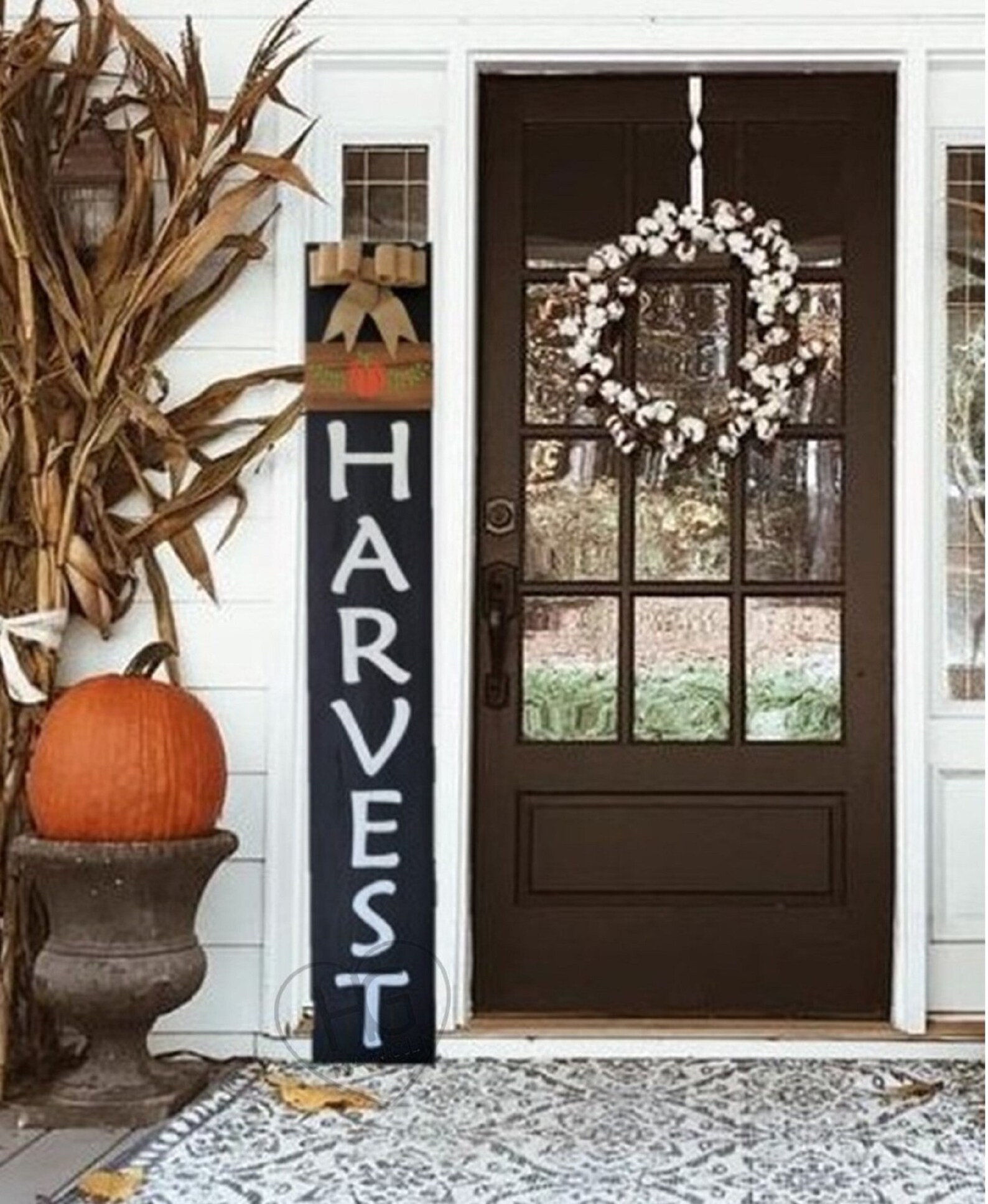 Fall HARVEST Porch Sign Thanksgiving Autumn Porch Decor Etsy