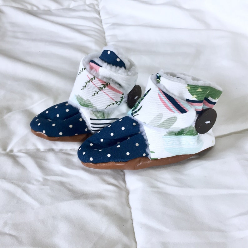 Succulent Slippers baby girl Secure baby shoes toddler booties soft sole crib shoes warm baby shoes