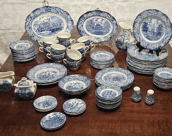 Vintage Royal Staffordshire Liberty Blue Plates, Bowls, Cups, Saucers, Accessories (Please Read Description)