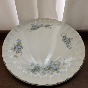 Fluted W.S. George Blue Blossom Bolero Dinner Plate