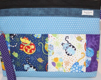 Quilted Cats - Zip Top Medium