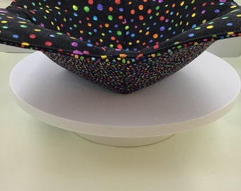 Bowl Cozy - Rainbow Bubbles and Small Dots