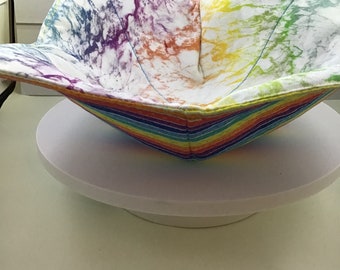 Bowl Cozy - Rayas arcoíris y salpicaduras