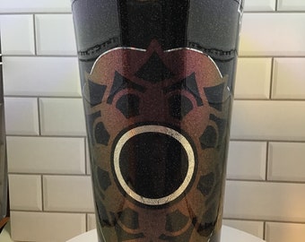 Two-Color Mandala Shimmer Tumbler