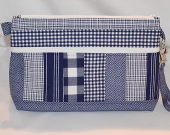 Quilted Navy - Zip Top Medium