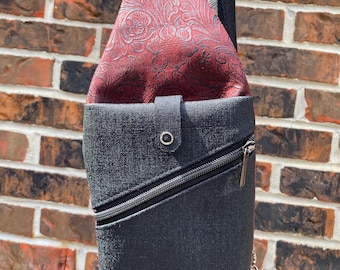 Red and Black Mini Traveller Sling Bag