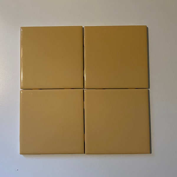 Dal Tile 4x4in Luminary Gold, Yellow, Corn silk, Mustard Bathroom Tile, Kitchen Tile, Jewelry Tile, Mosaic Tile, Outdoor Tile