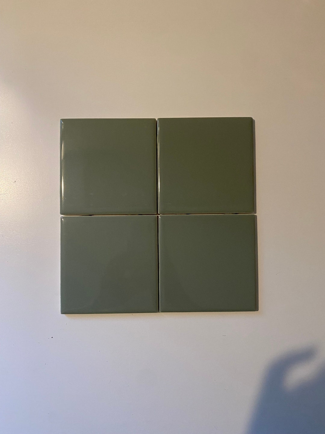 Avocado Green 4x4in Tile, Bathroom Tile, Kitchen Tile, Jewelry Tile ...