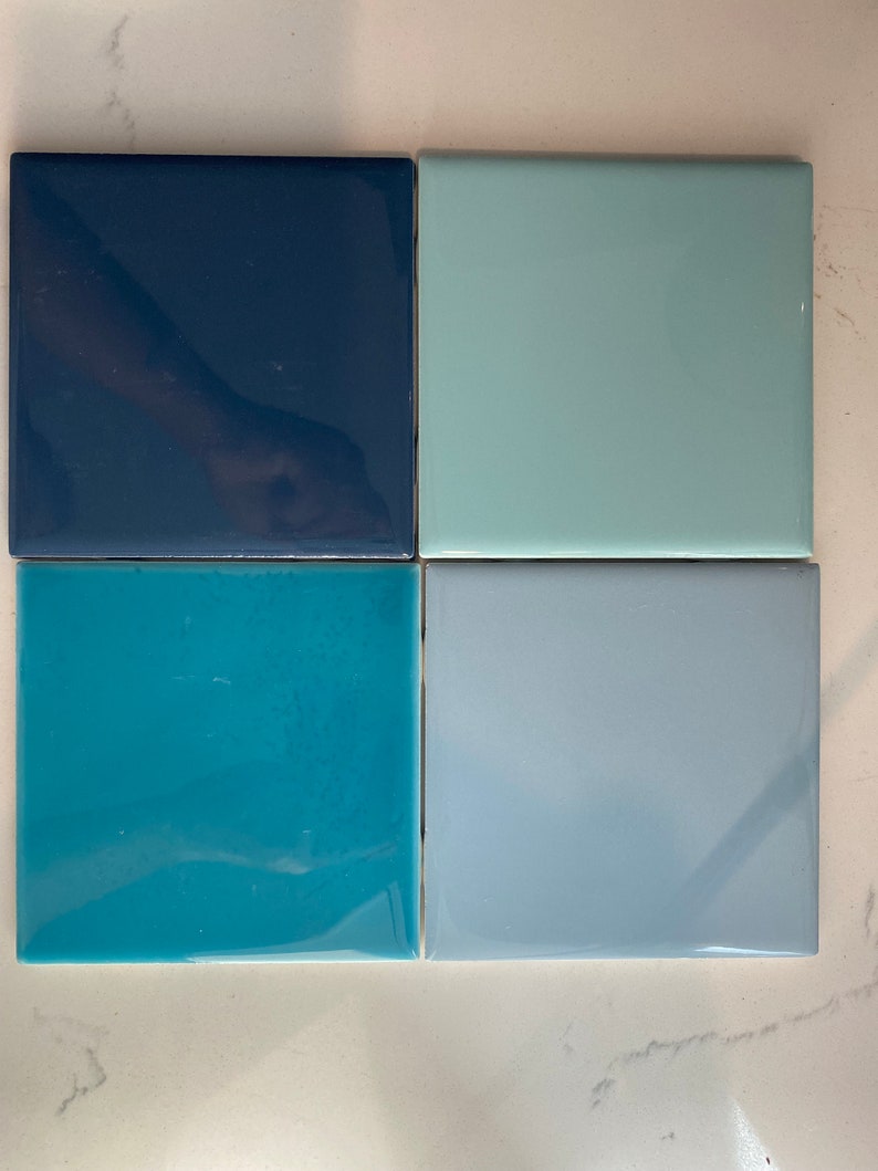 Vintage Blue Dal Tile Mexican Ceramic Tile 4x4 Inch Etsy