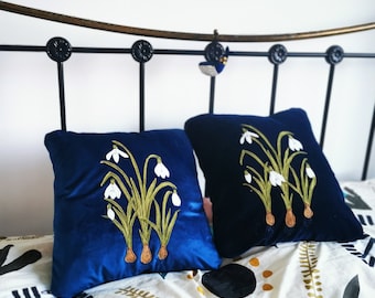Snowdrop cushion