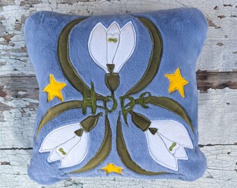 Snowdrop Hope cushion