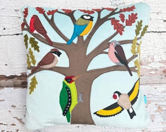 Garden birds cushion