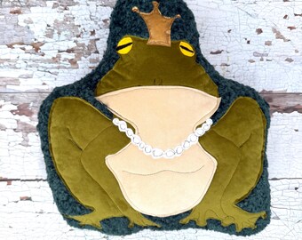 Frog prince cushion