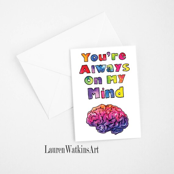 You Re Always On My Mind Punny Valentines Card Etsy You Re Always On My Mind Punny Valentines Card Etsy