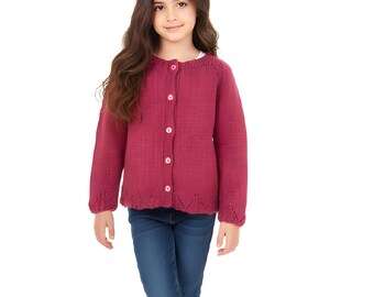 Girls'  Knit 100% Cashmere Jacket/ Cardigan