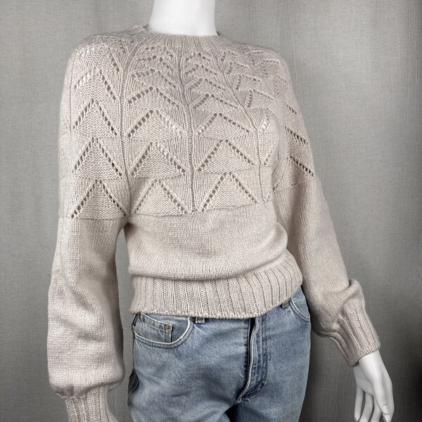 Hand Knit 100% PIUMA Cashmere Sweater Pullover