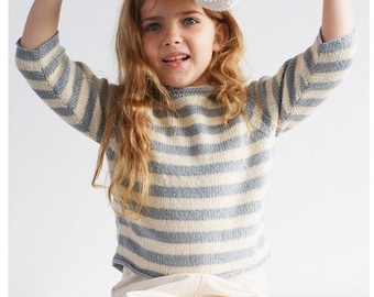 Toddler Girls'  100% Cashmere Sweater Blouse