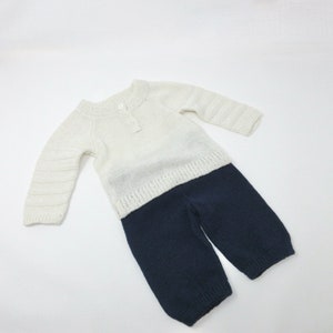 Pants and Shirt Two Piece Set for Baby Boy Cashmere/Linen/Silk Blend image 2