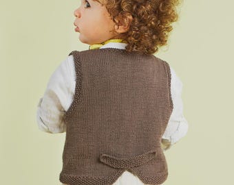 Knit  40 Cashmere 60 EF Wool Vest for Toddler Boy