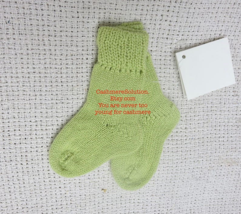 100% Cashmere Baby Socks 0-12M Shipp in 3 days Free Shipping in US image 4