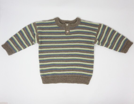 Hand Knit Pure Cashmere Pullover Sweater For Baby Boy Etsy