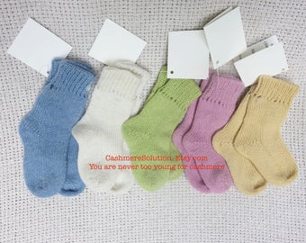 100% Cashmere Baby Socks 0-12M - Shipp in 3 days - Free Shipping in US