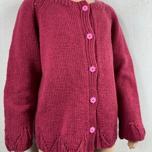 Girls' Knit 100% Cashmere Jacket/ Cardigan image 3