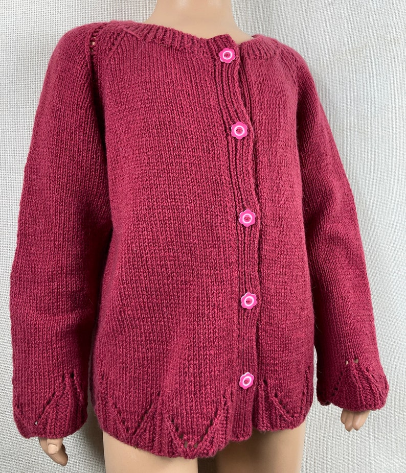 Girls' Knit 100% Cashmere Jacket/ Cardigan image 3