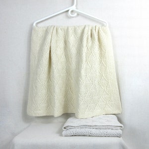 Hand Knit 100% PIUMA Cashmere Baby Blanket - Free Shipping in US