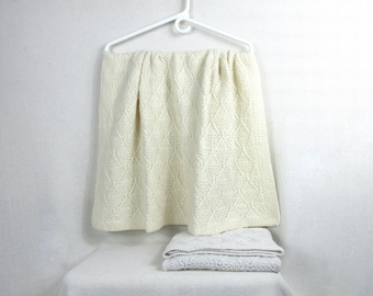 Hand Knit Piuma Cashmere Baby Blanket