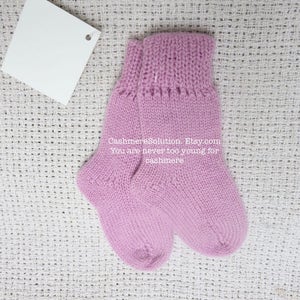 100% Cashmere Baby Socks 0-12M Shipp in 3 days Free Shipping in US image 3