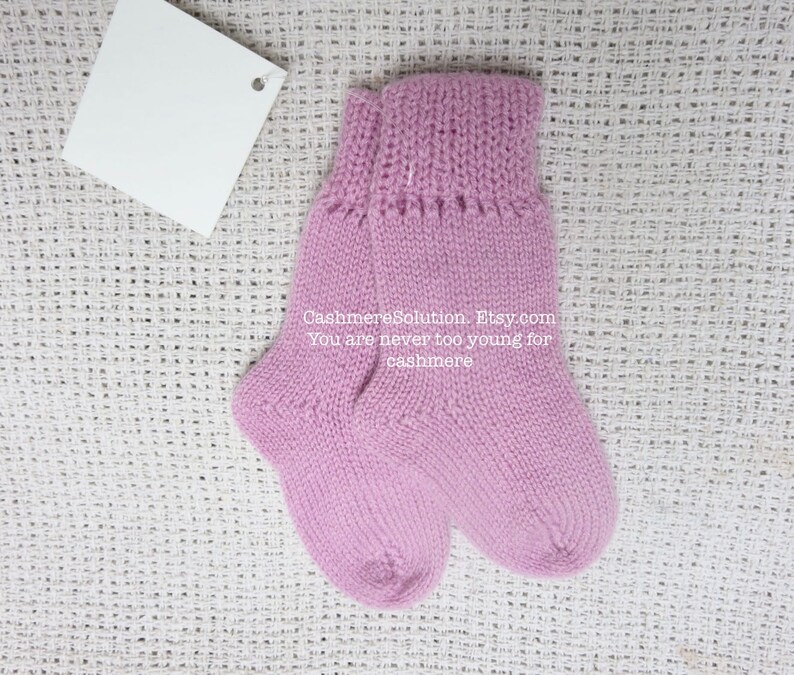 100% Cashmere Baby Socks 0-12M Shipp in 3 days Free Shipping in US image 3