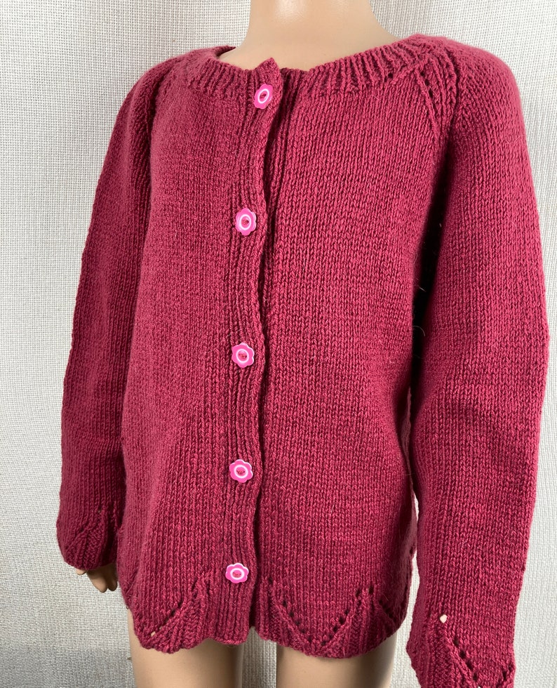 Girls' Knit 100% Cashmere Jacket/ Cardigan image 4