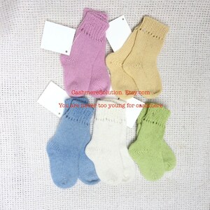 100% Cashmere Baby Socks 0-12M Shipp in 3 days Free Shipping in US image 2