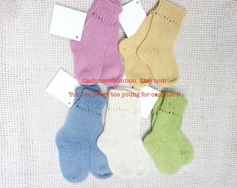 100% Cashmere Toddler Socks 2T,3T,4T - Shipp in 3 days - Free Shipping in US