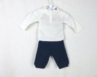 Pants and Shirt  - Two Piece Set for Baby Boy - Cashmere/Linen/Silk Blend