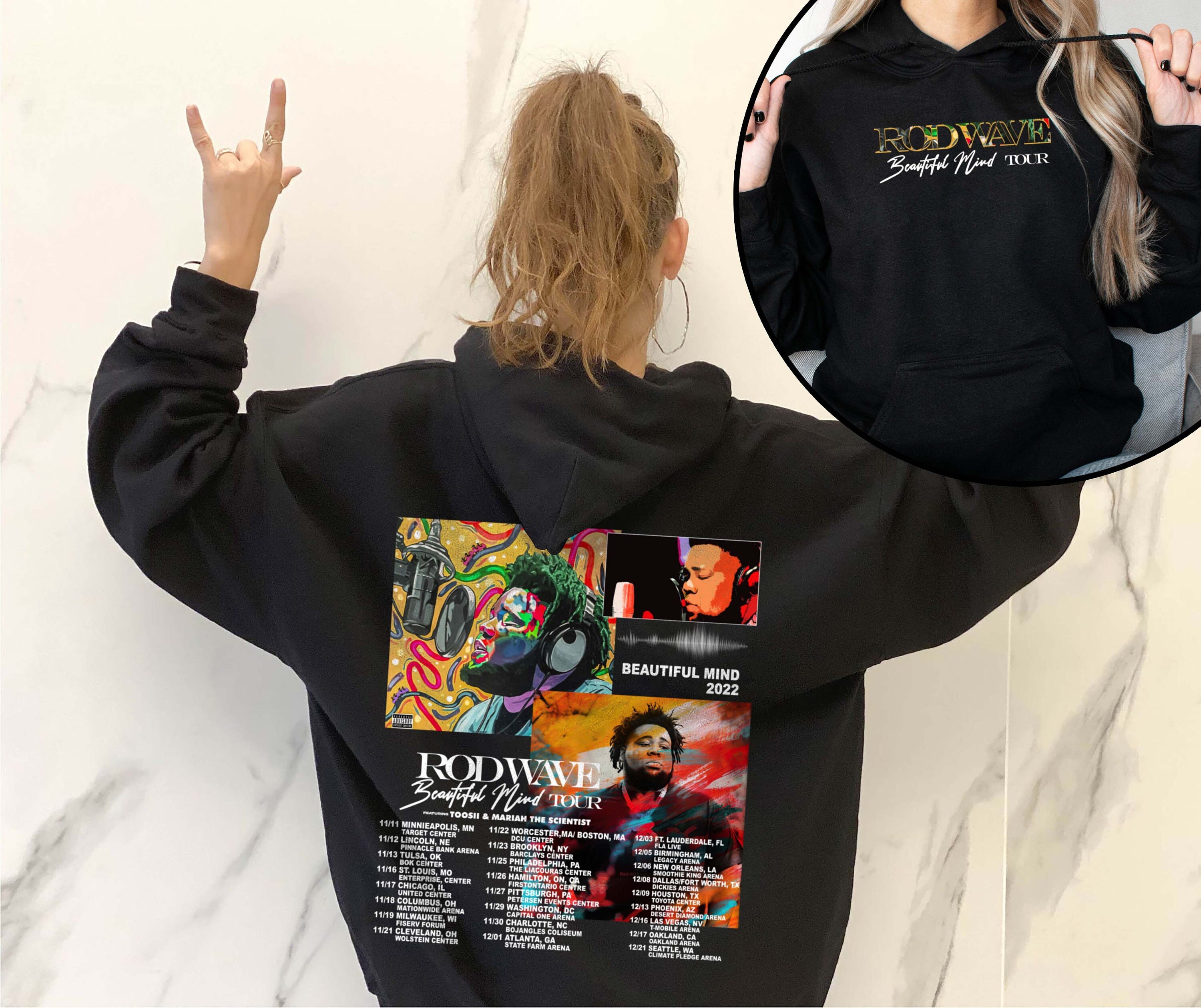 Rod Wave Beautiful Mind 2022 Tour Hoodie, Rod Wave , Beautiful Mind Tour