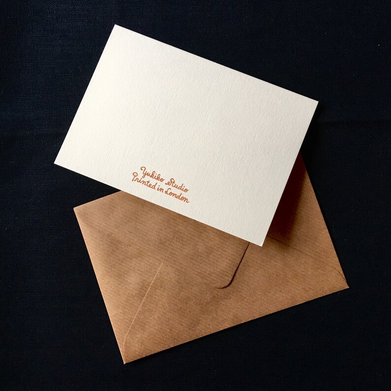 Hand screen printed greeting card leaping hare rabbit
