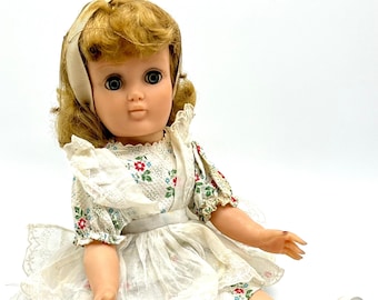 Vintage 1950's Ideal Toni Doll  Marked P-91, 15 Inch Fashion Doll, Nice Condition. Original Ideal Toy Corp. Shoes & Socks, Handmade Dress