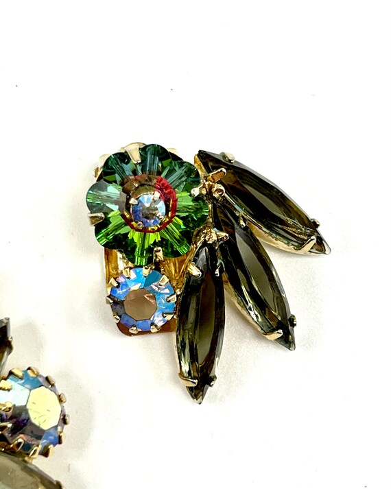 Vintage Oscar Charlin Brooch and Matching Earring… - image 4