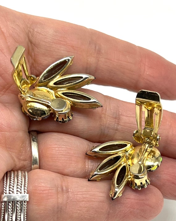 Vintage Oscar Charlin Brooch and Matching Earring… - image 3