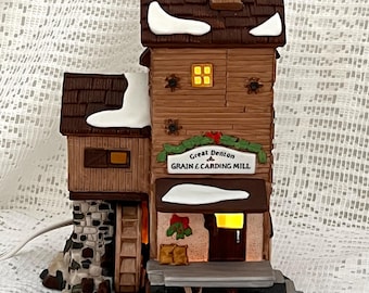 Dept. 56 Dickens Village, Denton Mill, Porcelain Lighted House